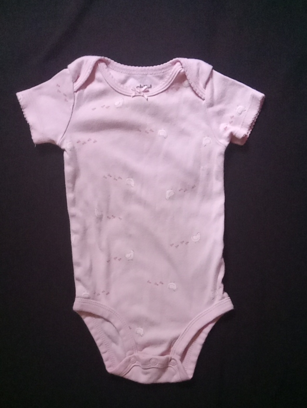 Carter's Light Pink Short-Sleeve Baby One-Piece Bodysuit